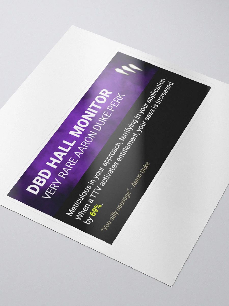 Hall Monitor Perk Description Sticker product image (3)