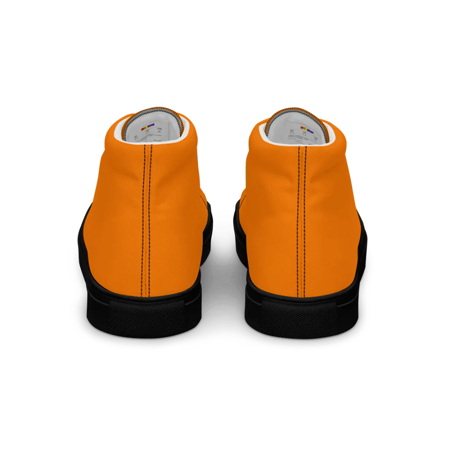 Men's Plain Color Orange High Top Canvas Sneakers product image (4)