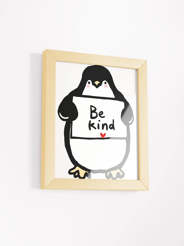 Kindness Penguin Framed Matte Poster product image (30)