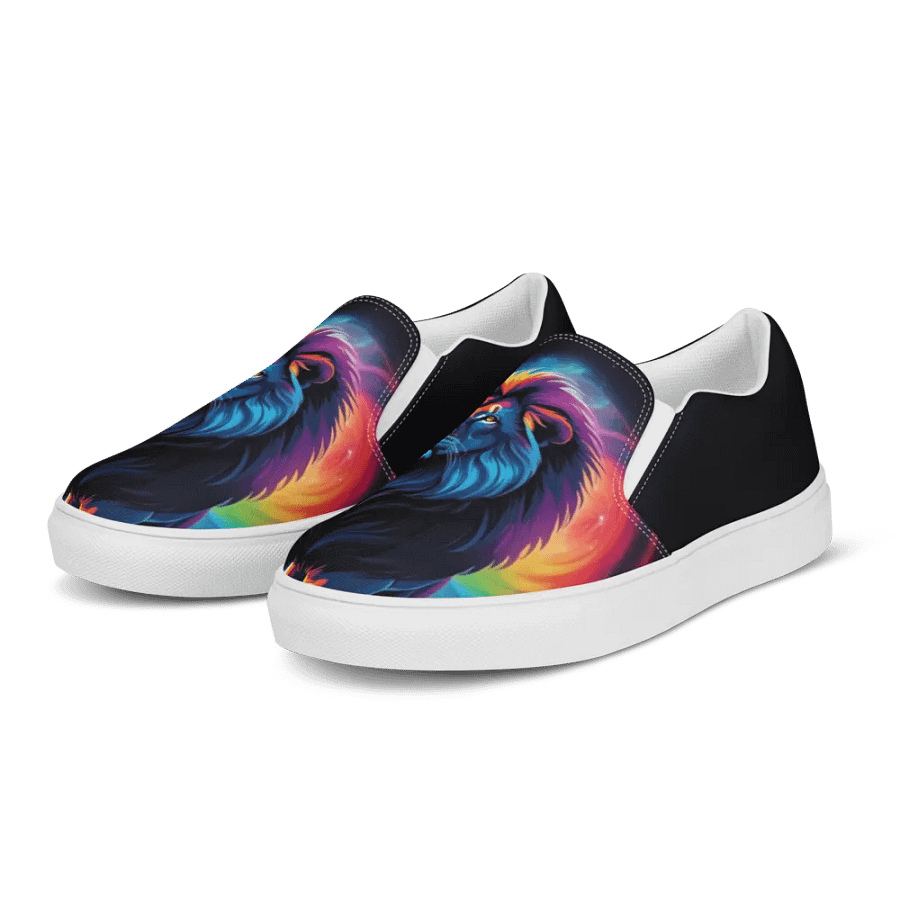 Colorful Lion All Over Print Slip On Shoes product image (4)