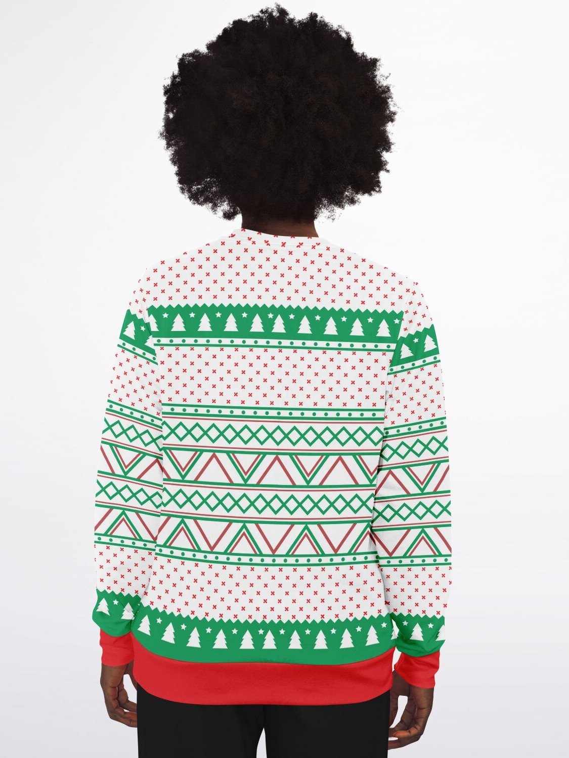 "I Don't Believe In You Either" Sarcastic Santa Ugly Christmas Sweater | Funny Holiday Sweatshirt product image (2)