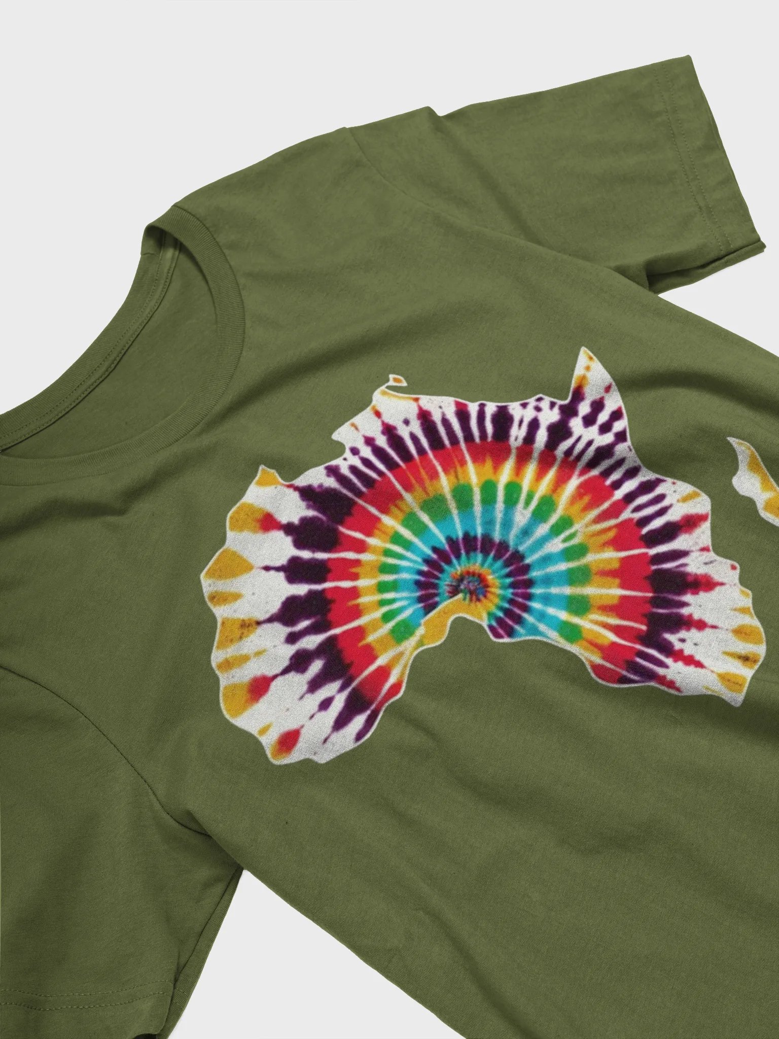 Map of Africa Tie and Dye Print Pattern Supersoft T-shirt product image (31)