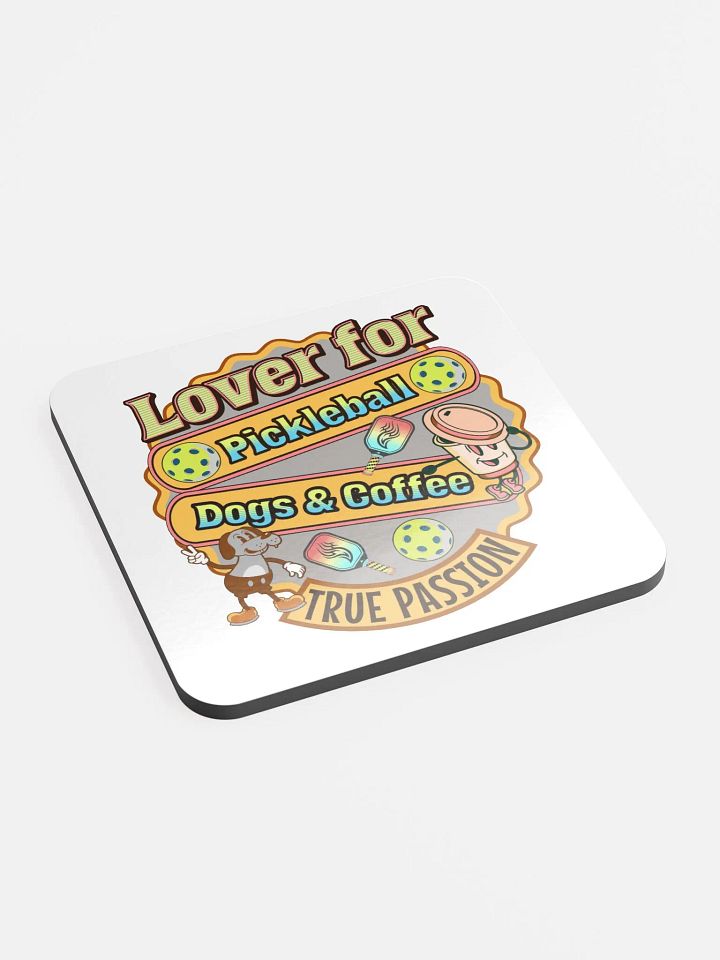 Lover For Pickleball Dogs And Coffee Passionate Coaster Set product image (2)