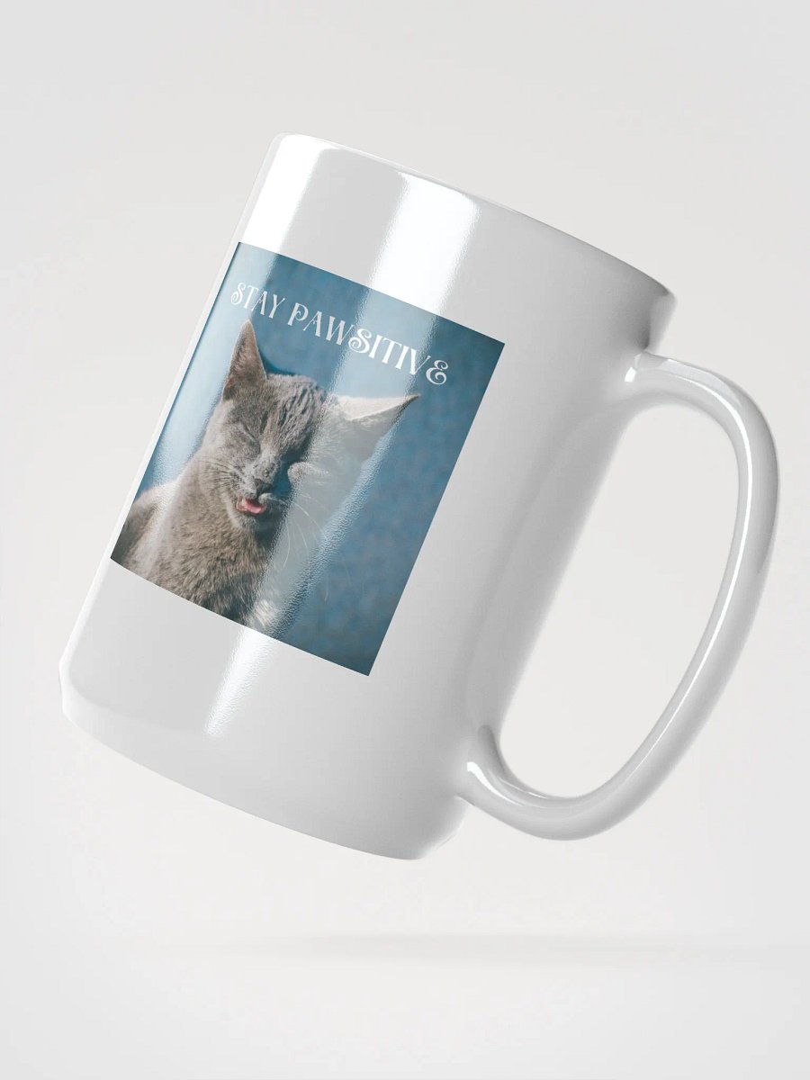 Stay Pawsitive White Glossy Mug product image (2)