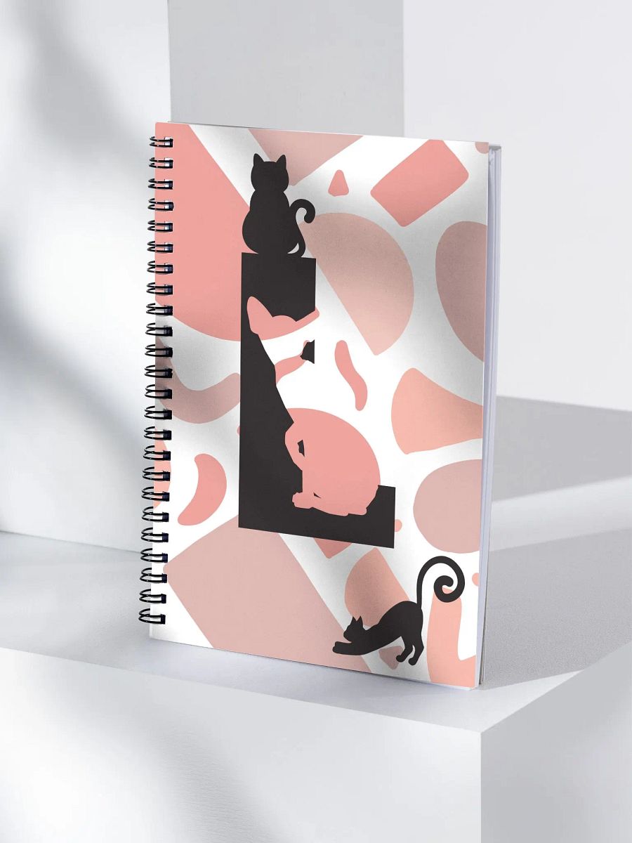 Monogram Letter L Cat Lover Geometric Pinks Notebook product image (4)
