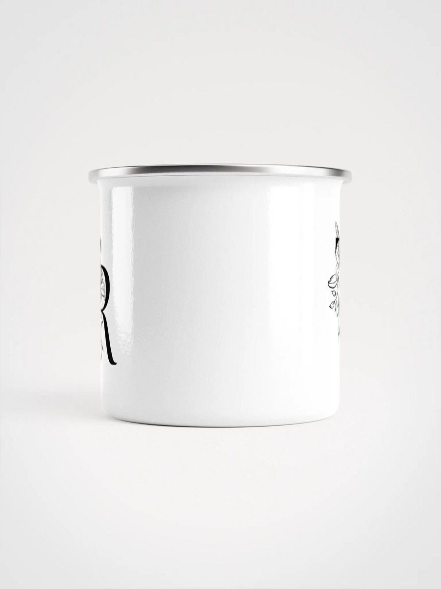 Personalized Enamel Cup – TR Floral product image (2)