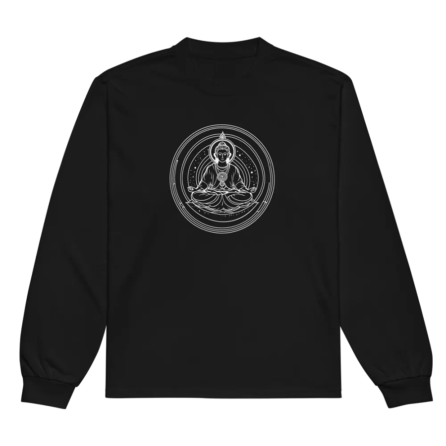 [Meditation 3 - White] - Unisex Premium Heavyweight Long Sleeve Shirt product image (8)