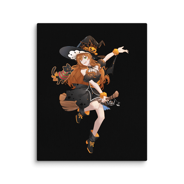 Witchy Nunu & Freddy Black Canvas - Halloweenie 2025 Collection product image (1)