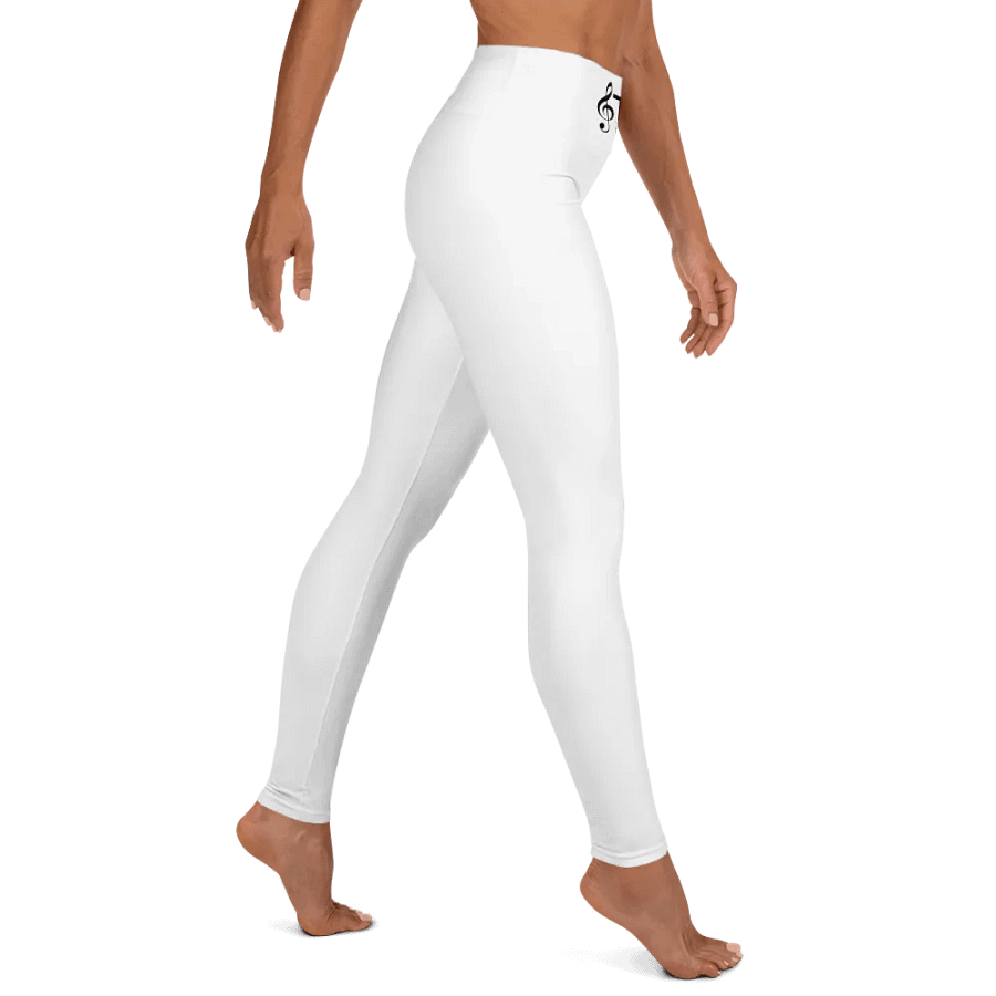 TDS Music Women's White High-Waisted Yoga Leggings product image (6)