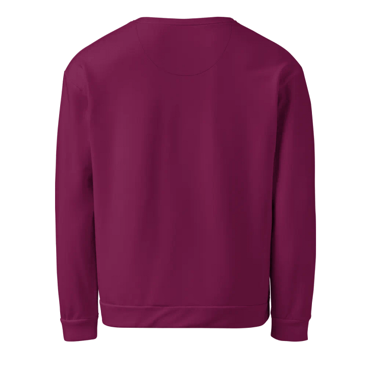 Plain Dark Burgundy Red True Summer Unisex Recycled Polyester Heavyweight Premium Sweatshirt by Treasure Pie product image (2)