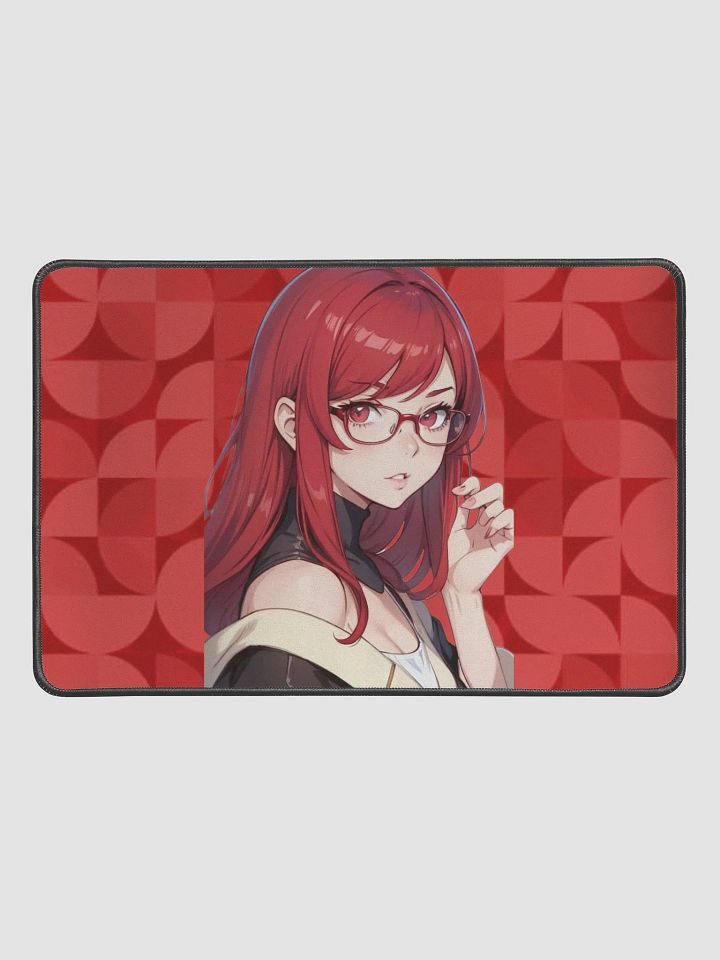 (Red WAIFU) K Desk Mat 12" x 18" product image (1)