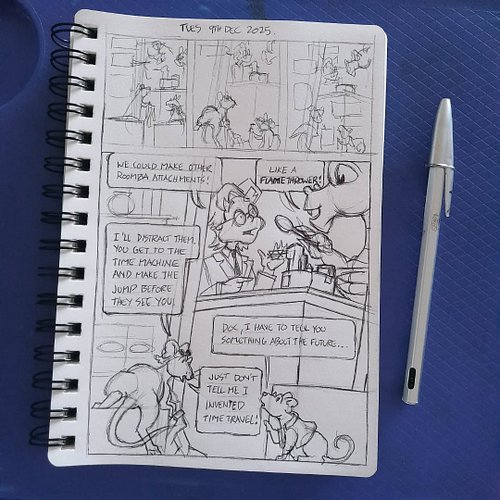 Who doesn't need a Roomba with a flame thrower attachment? Contemplate that as the Doc and Marty put their plan in motion. #v...