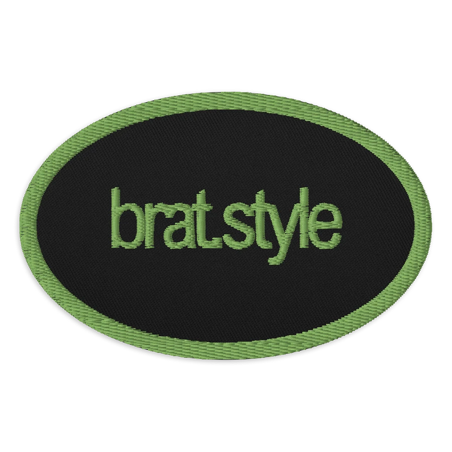 the bratstyle embroidered patch - oval product image (1)