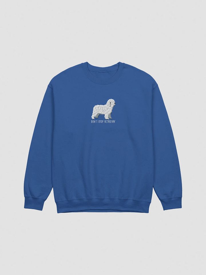 Don't Stop Retrievin' Sweatshirt (Embroidered) of a Spanish Water Dog(White) product image (13)