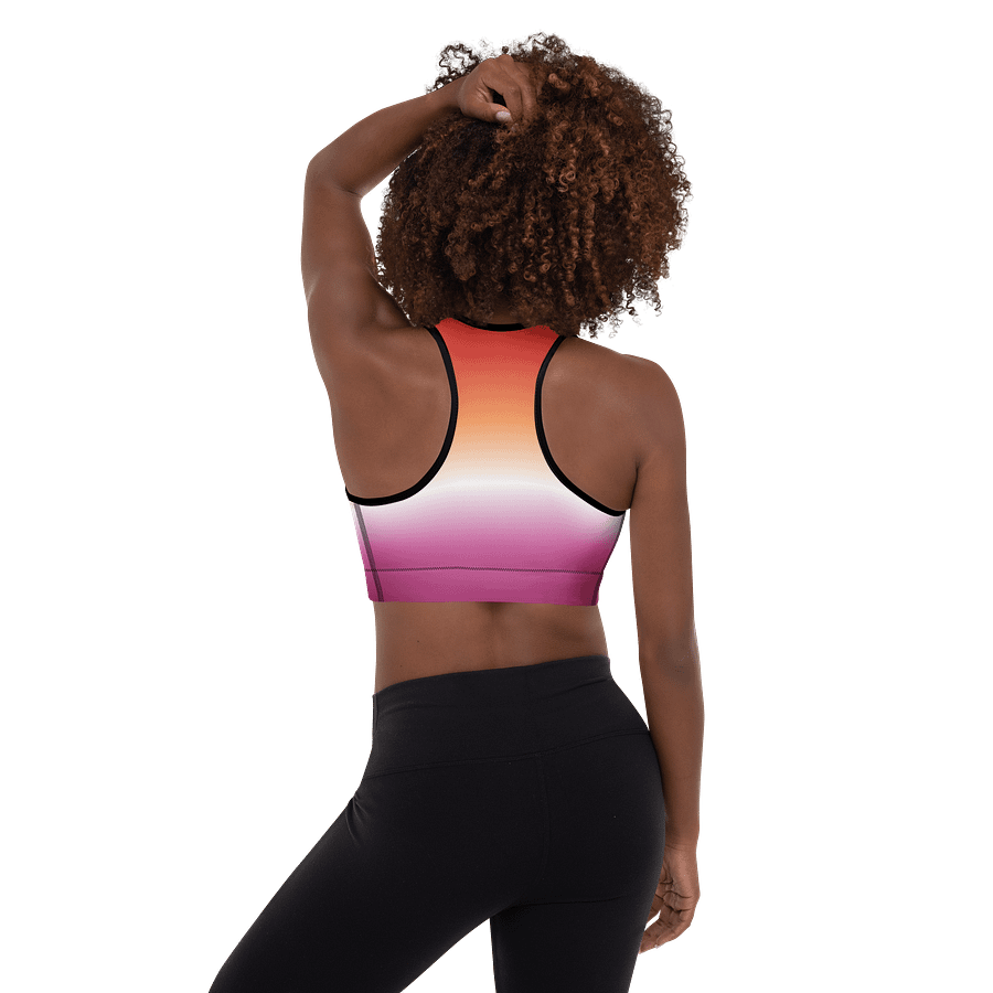 Lesbian Pride Gradient Padded Sports Bra product image (3)