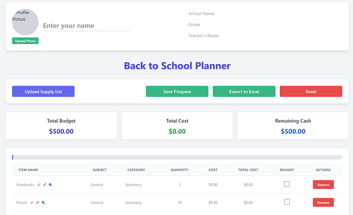 Streamline Your Back-to-School or Any Supply List with Our Efficient Planner Web App [Digital Download] product image (2)