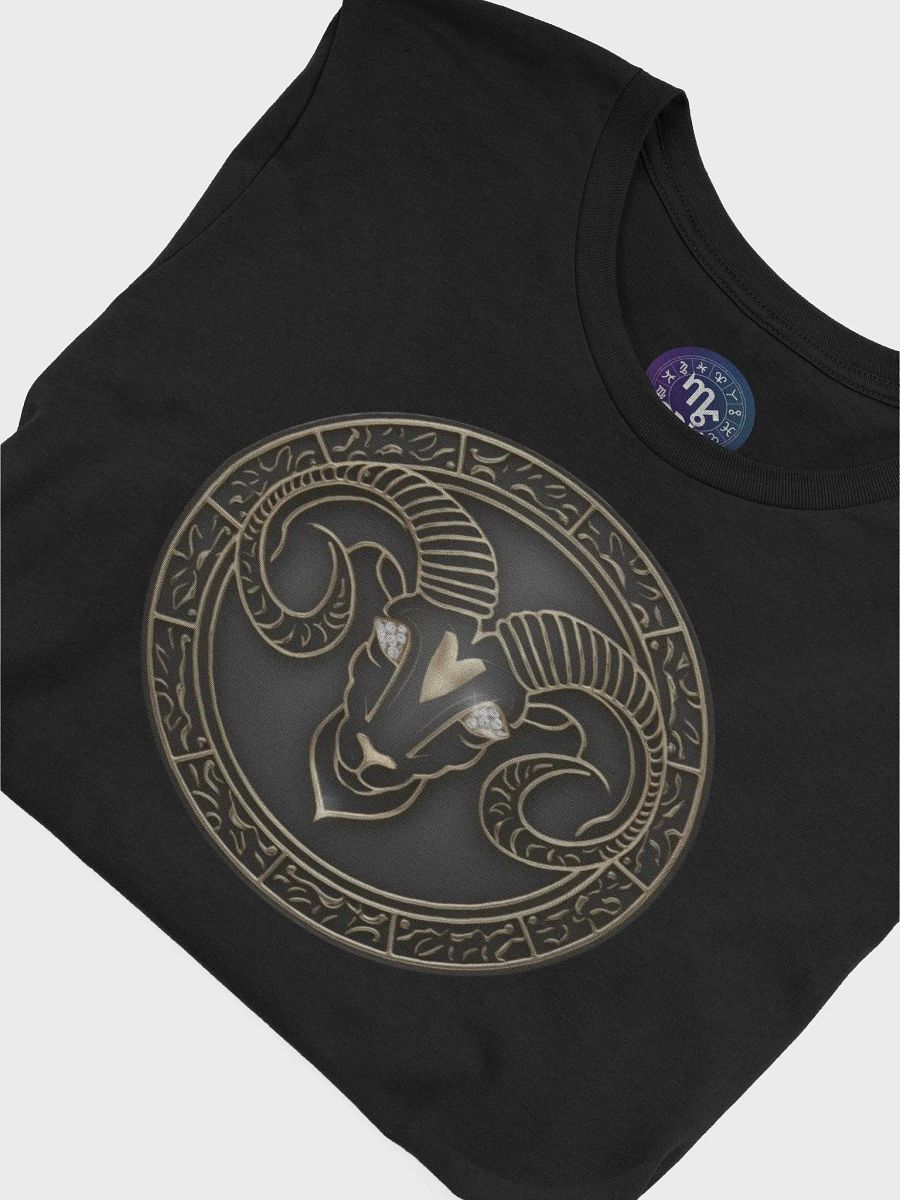Exclusive Aries Zodiac T-Shirt - Premium Unisex Design with Ornate Ram and Celestial Motifs product image (7)