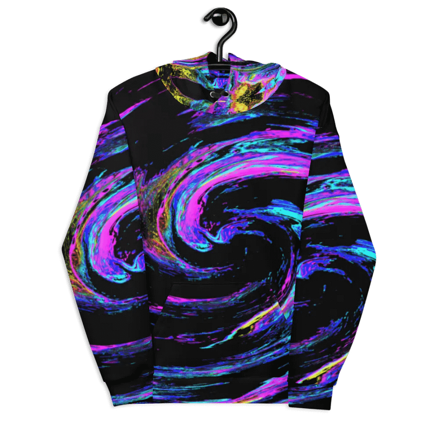 Abstract Swirling Long Grass Unisex Pull Over Hoodie product image (7)