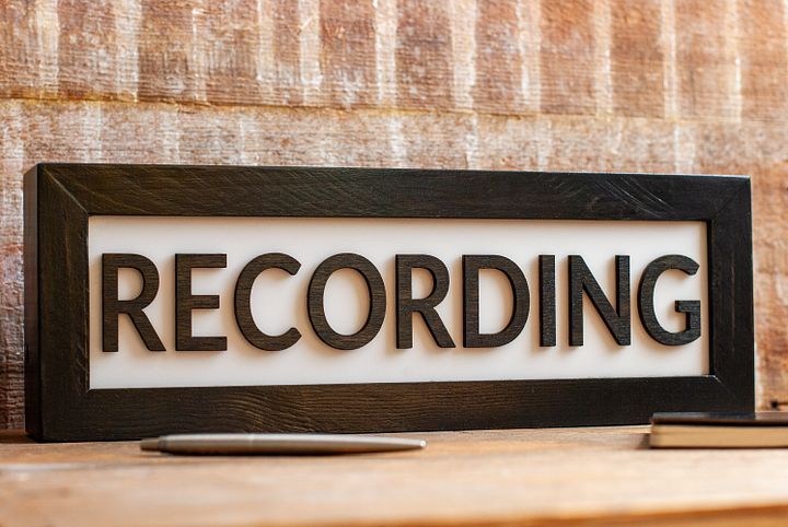 Recording Light LED Lightbox Sign for Music Studio & Podcast Room product image (2)