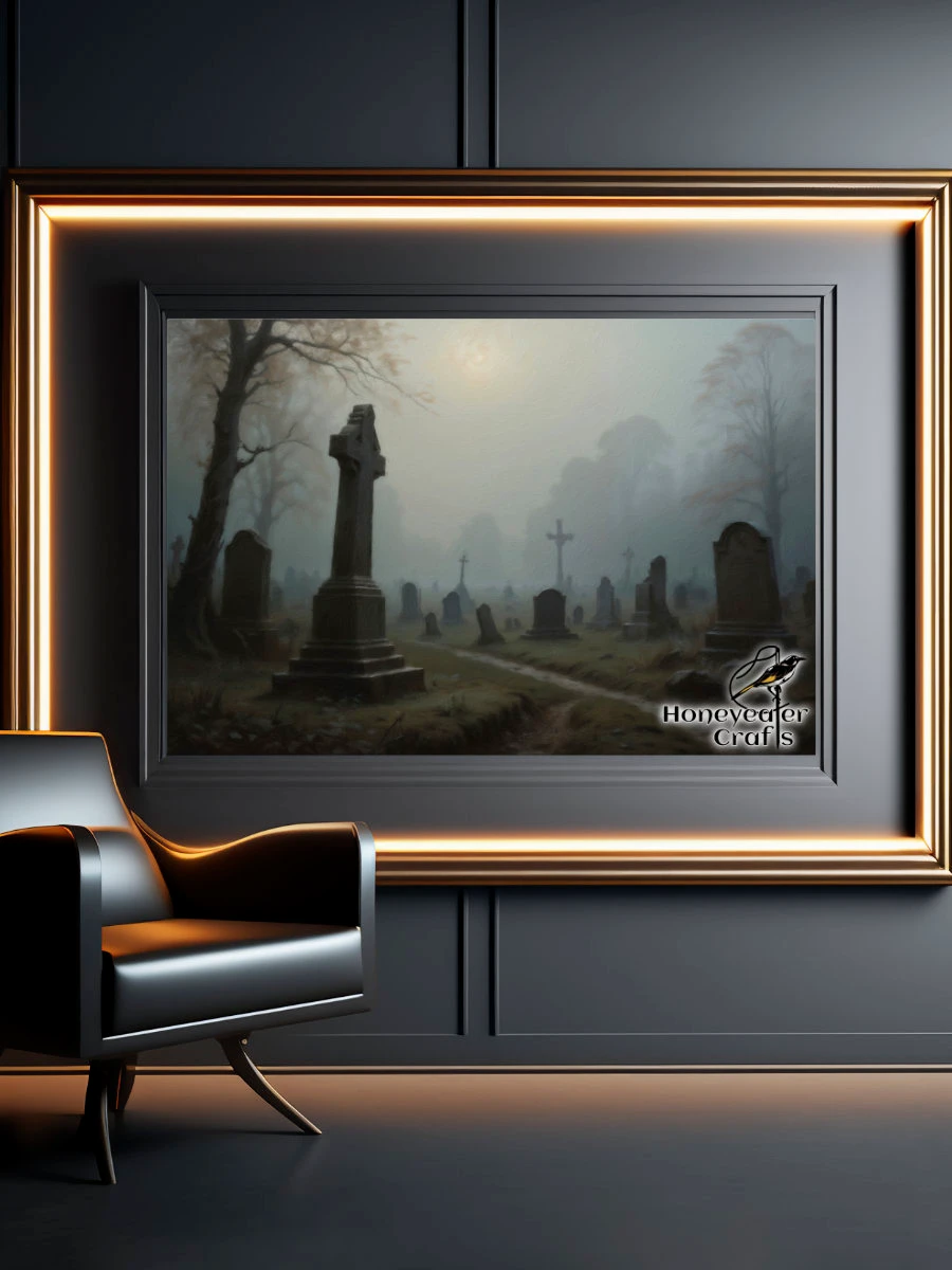 Haunted Graveyard: Halloween Art Print product image (5)