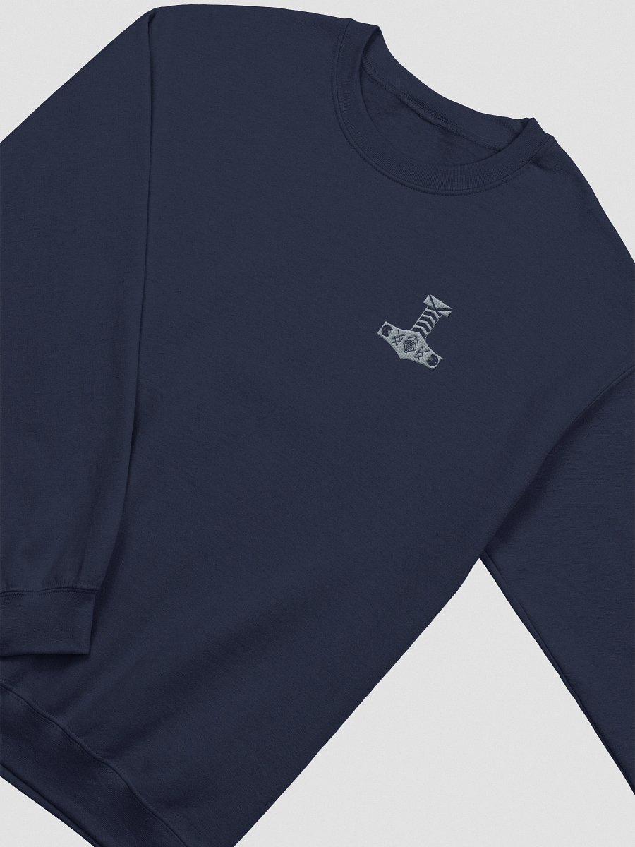 Mjölner with Bindrunes -Sweatshirt (Silver) product image (8)