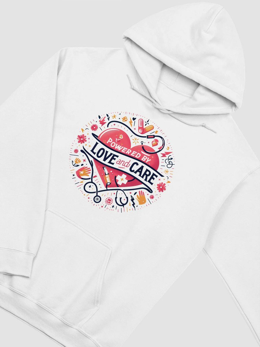 love and care heart shape design hoodie product image (31)