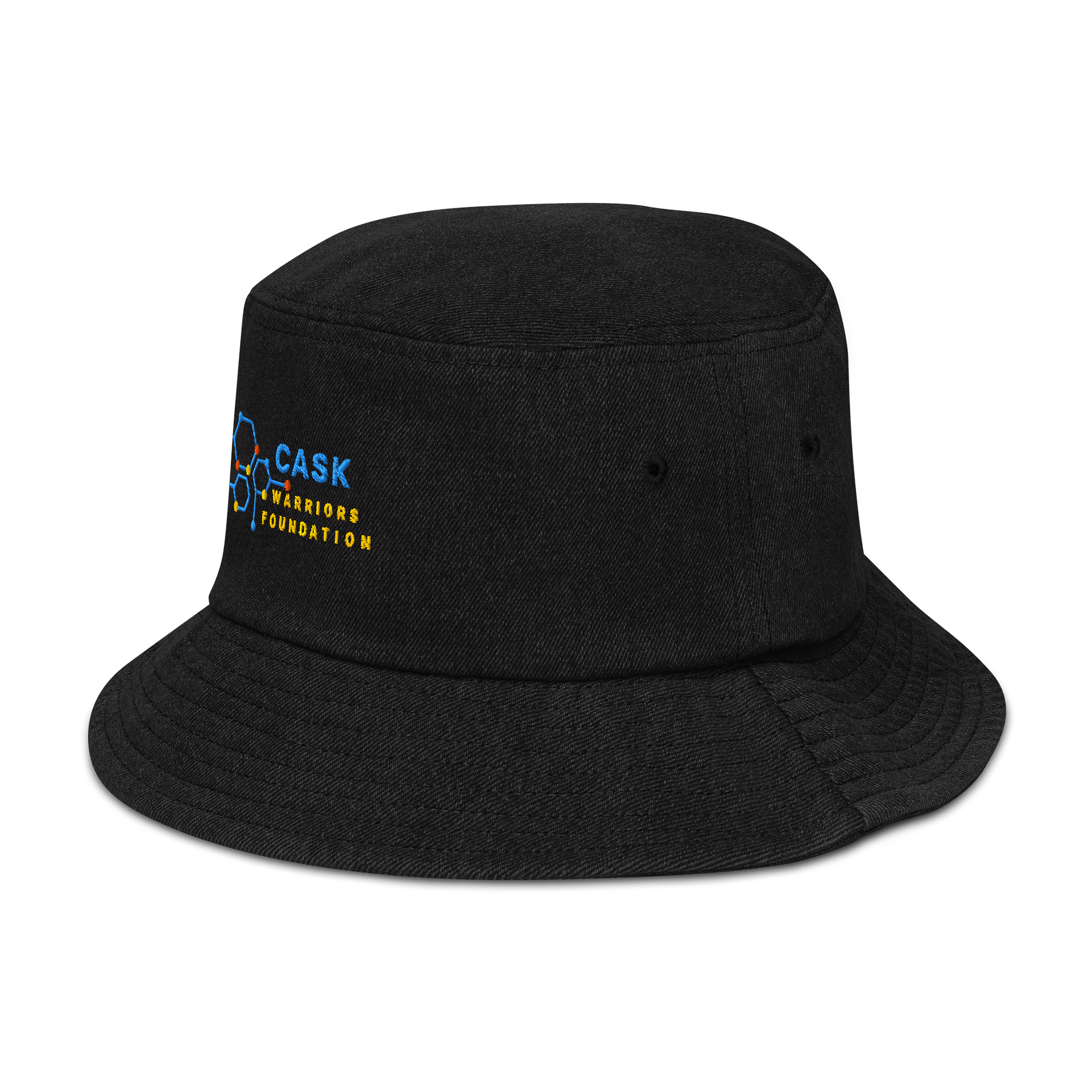 “Shield the Sun, Share the Fight” – CASK Warriors Denim Bucket Hat product image (6)