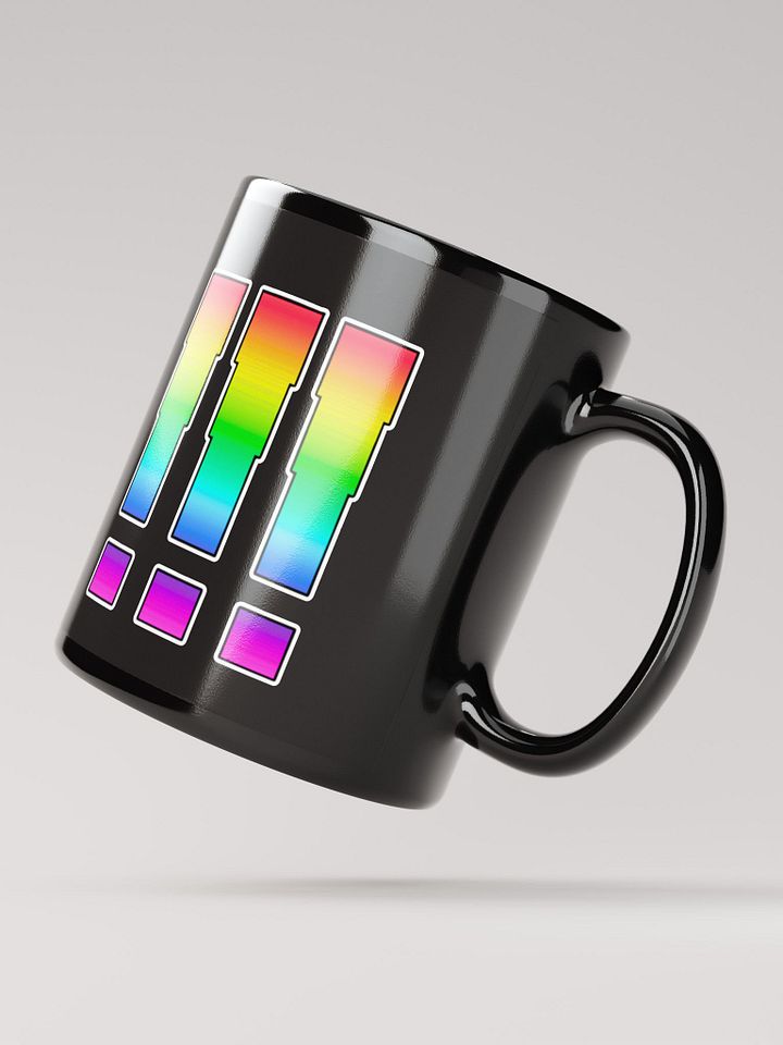 Rainbow !!! Mug in Black product image (4)