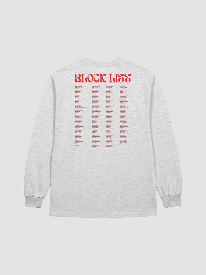 block list long sleeve t-shirt product image (2)