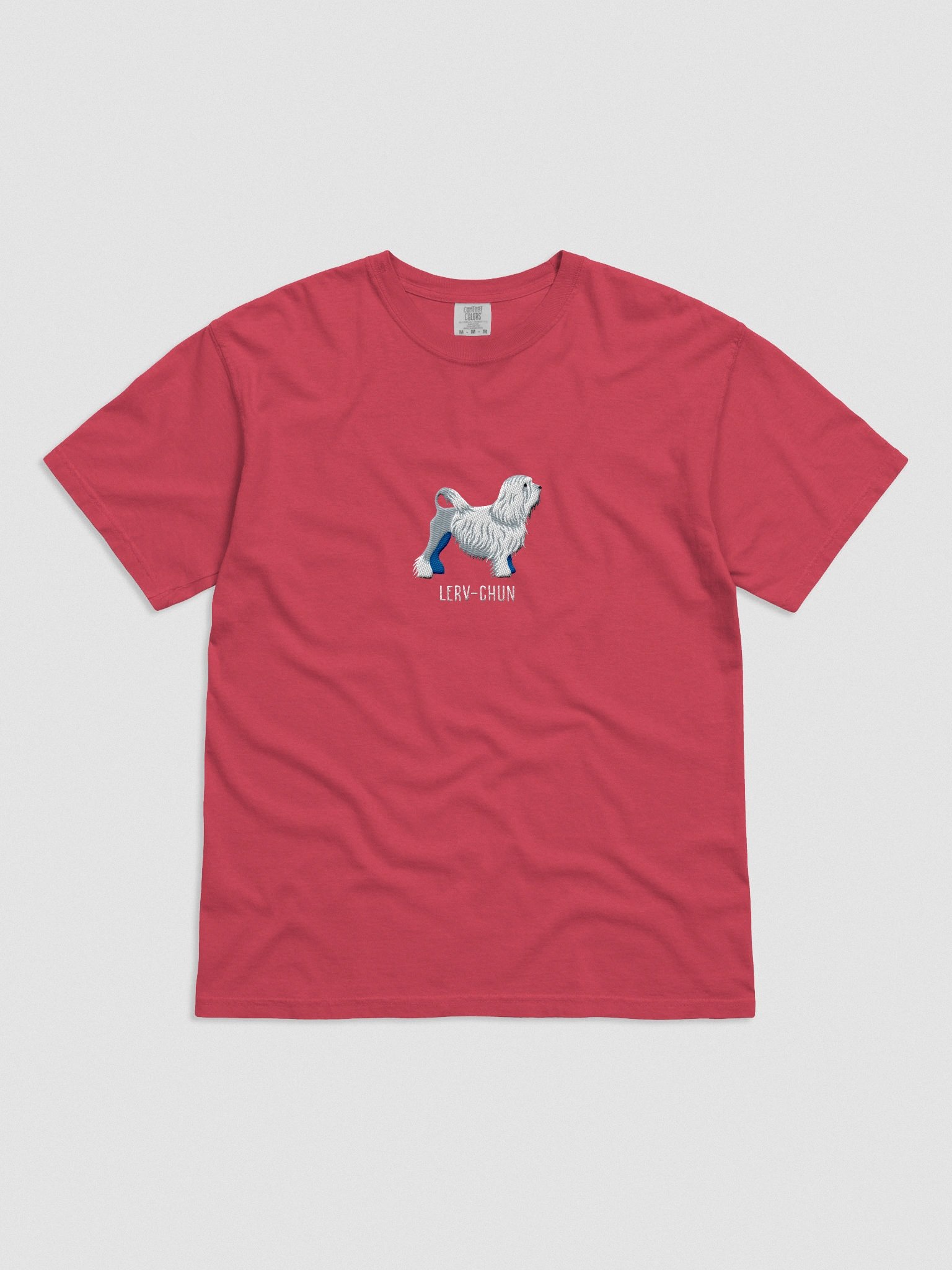 Lerv-Chun T-Shirt(Embroidered) of a Lowchen(White) product image (4)