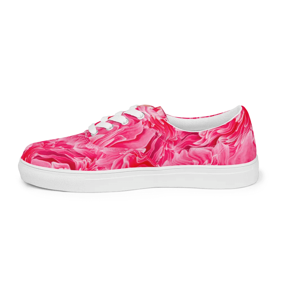 'Raspberry waves' Women's Lace-Up Canvas Shoes product image (5)