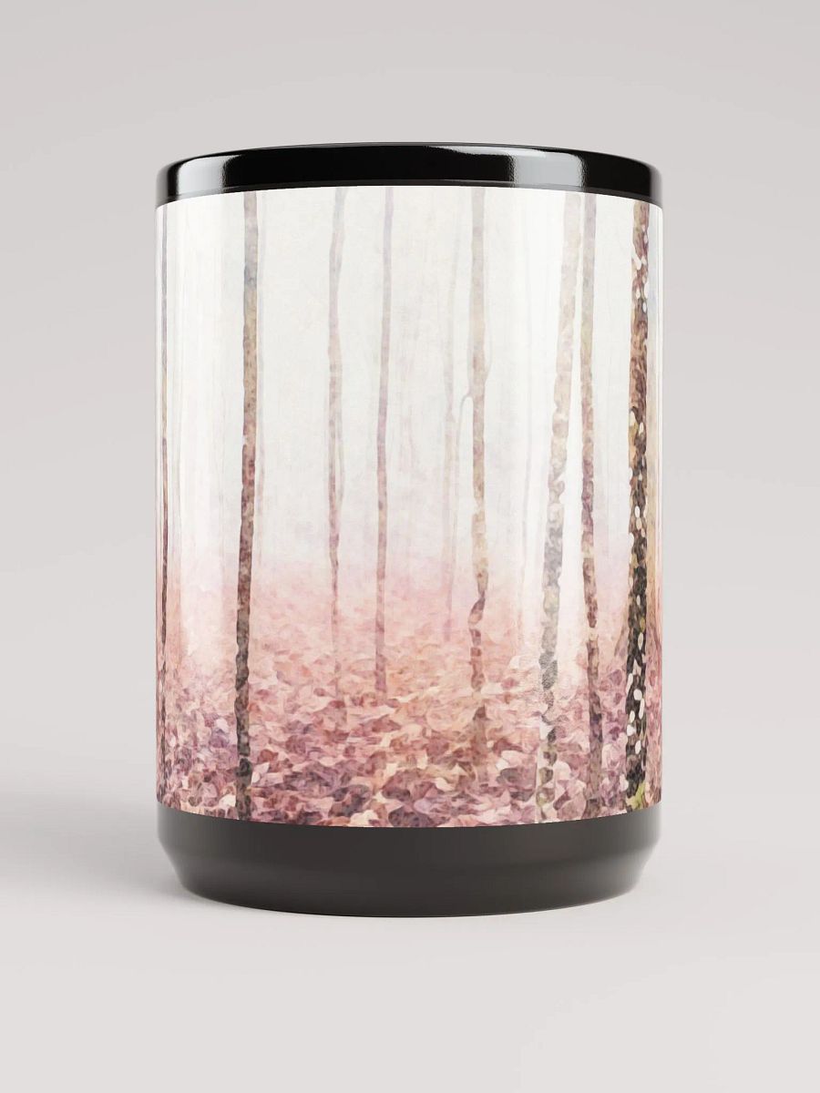 Abstract Graphic | Black Coffee Mug | Subtle Mist Treescape product image (2)