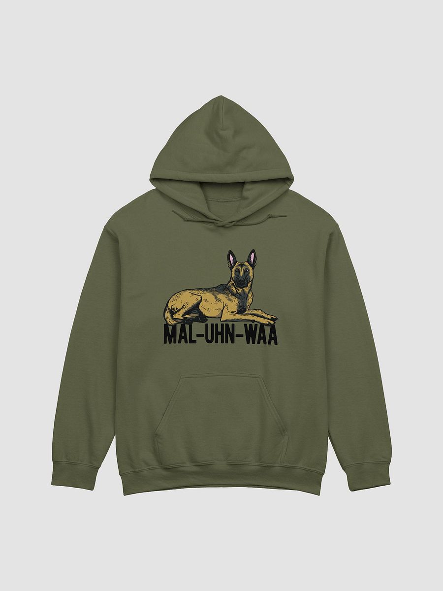 Mal-Uhn-Waa Hooded Sweatshirt of a Belgian Malinois | Funny Hoodie for Belgian Malinois and Herding Dog Owners product image (13)