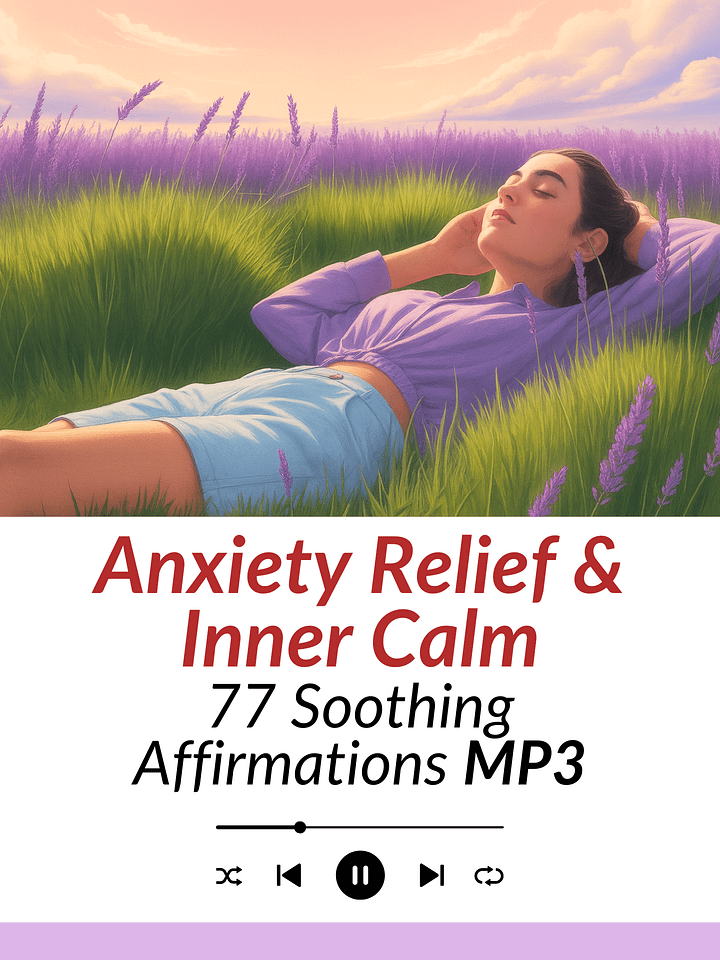 77 Affirmations for Anxiety Relief And Inner Calm | MP3 Audio Download product image (1)