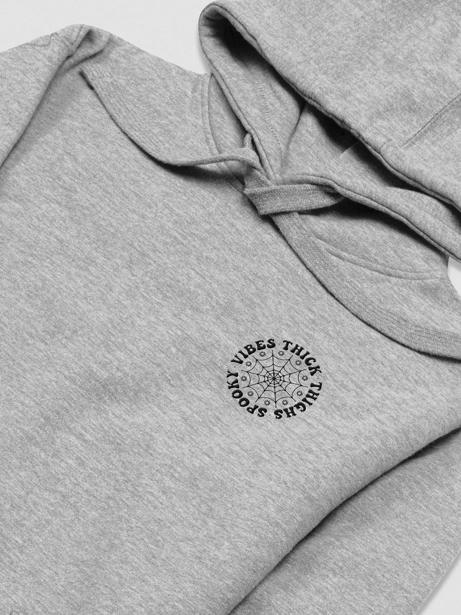 Thick Thighs Spooky Vibes Embroidered Hoodie Black Logo product image (12)