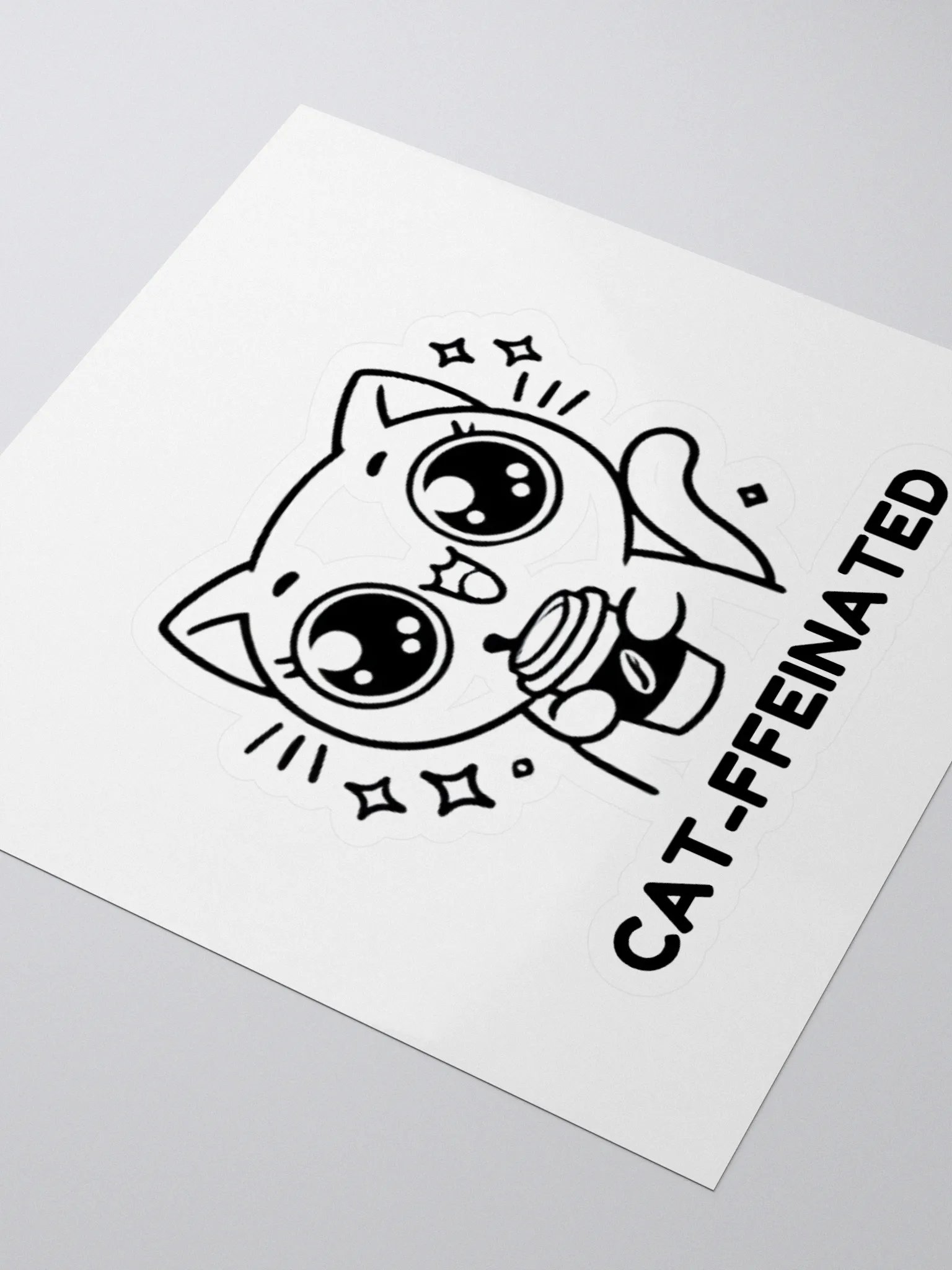 Cat-ffeinated - Sticker product image (3)