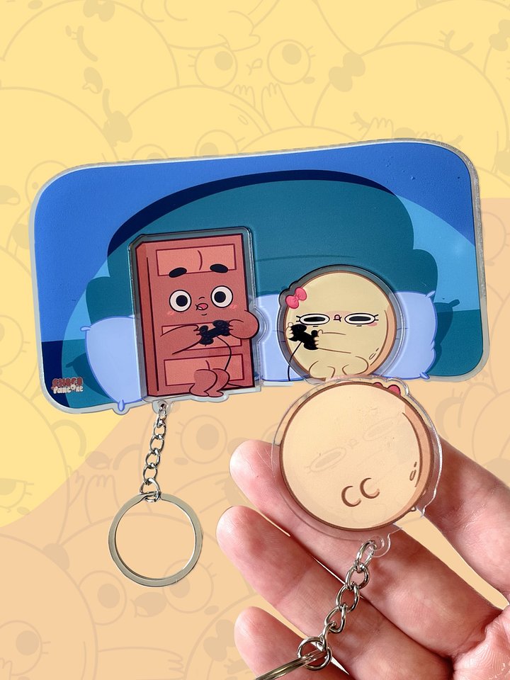 Matching Choco & Pancake Keychains with Bonus Display Base product image (1)