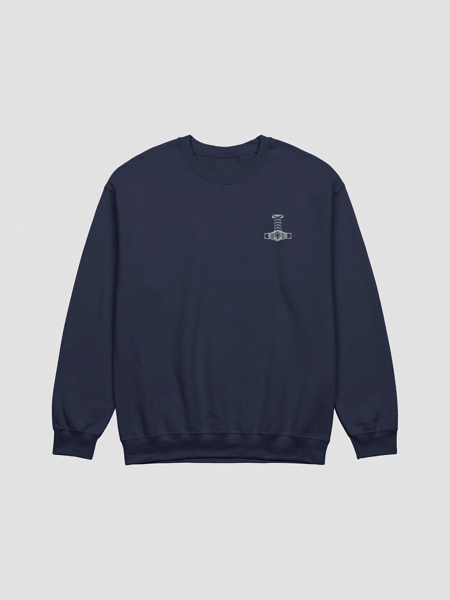 Mjölner with Bindrunes -Sweatshirt (Silver) product image (3)