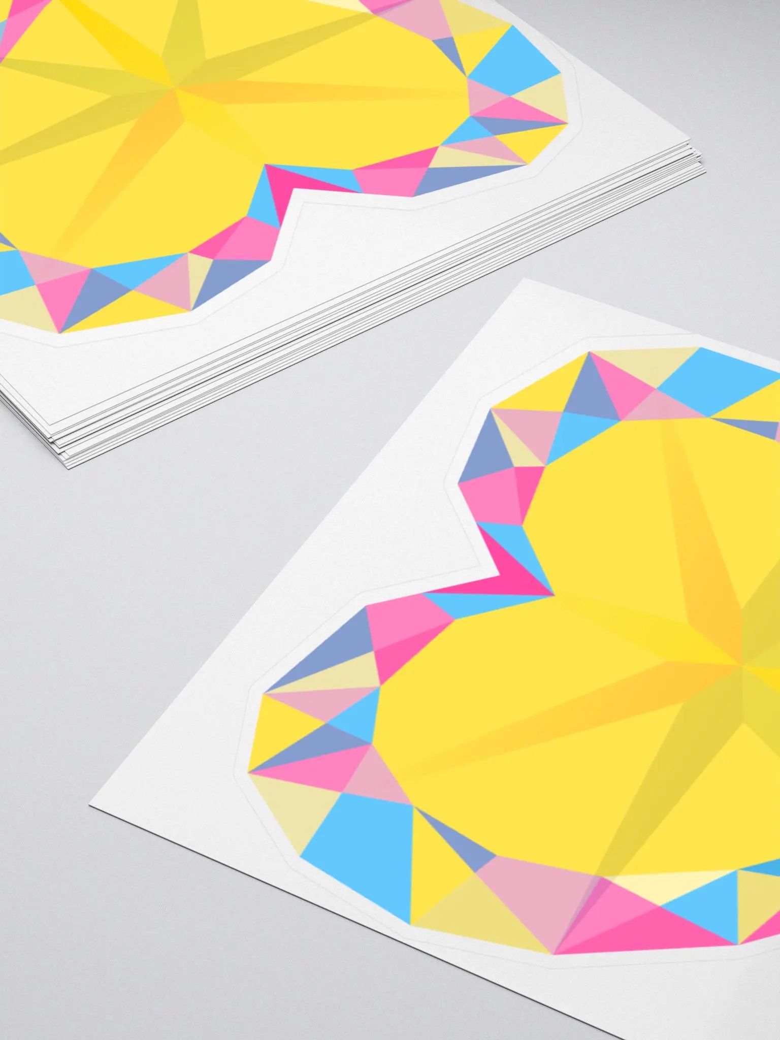 Crystal Pride Heart (Pan Pride) Cut Sticker product image (4)