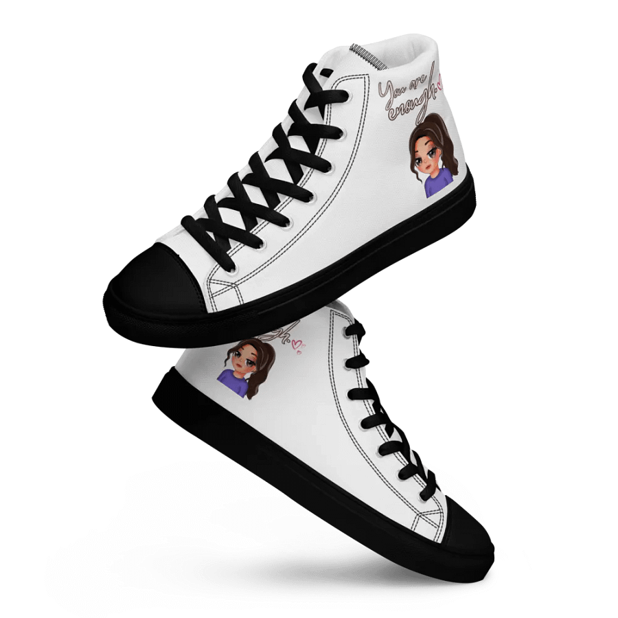 You Are Enough - Women's High Top Canvas Shoes product image (12)