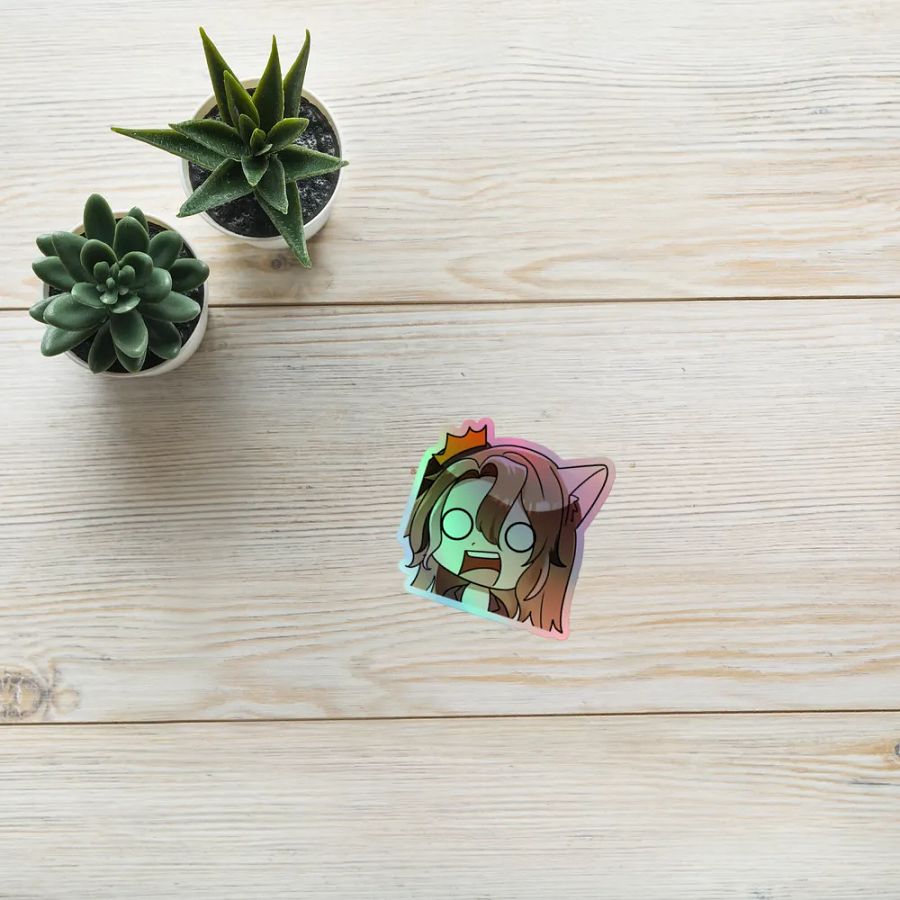 gasp emote holographic sticker product image (10)