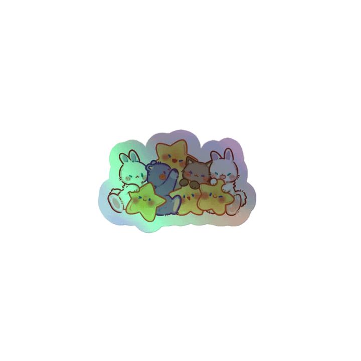 Bunbun sticker holographic product image (1)