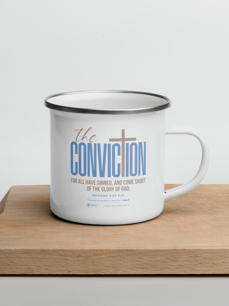 Mug, The Road to Salvation, Step 1, Admit/CONVICTION, Premium Enamel Mug product image (3)