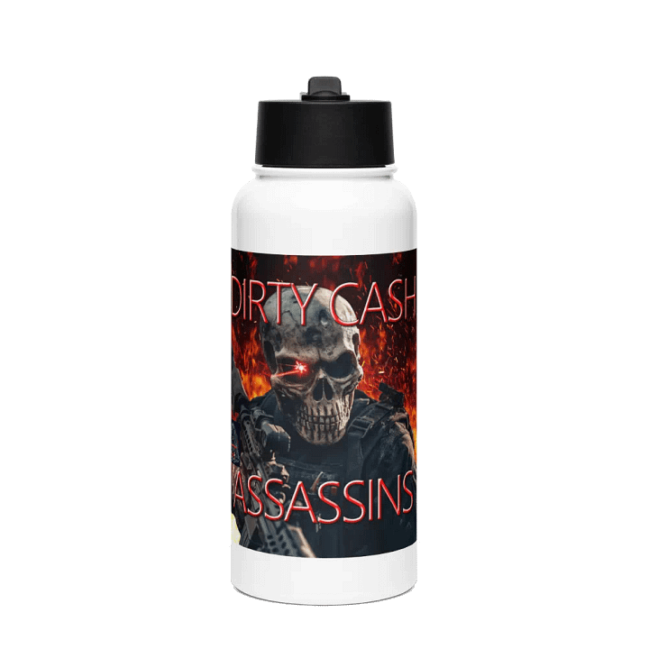 Dirty cash assassins water bottle product image (1)