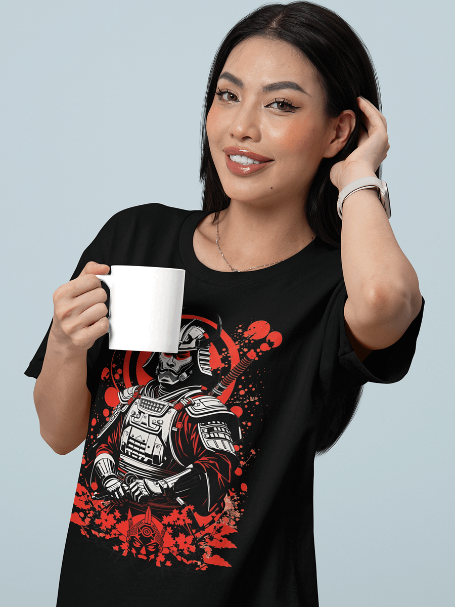 Techwear Samurai Tee: Robot Warrior Graphic T-Shirt product image (2)