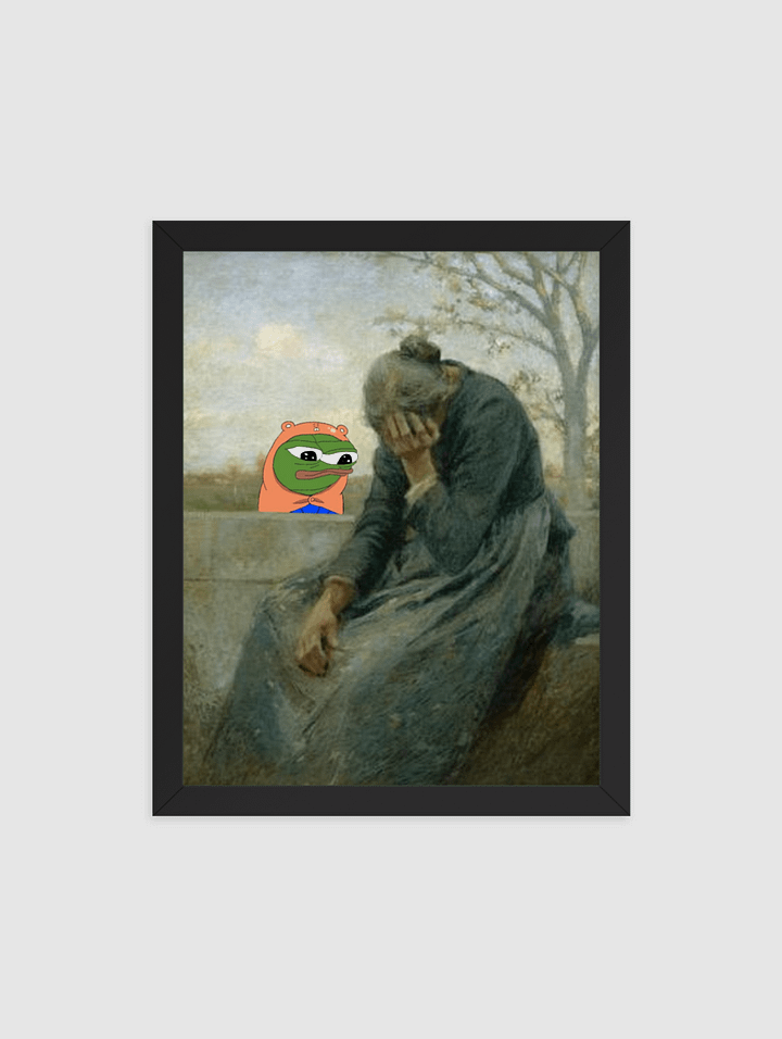 Despairing Woman With Peepo Friend Print product image (1)