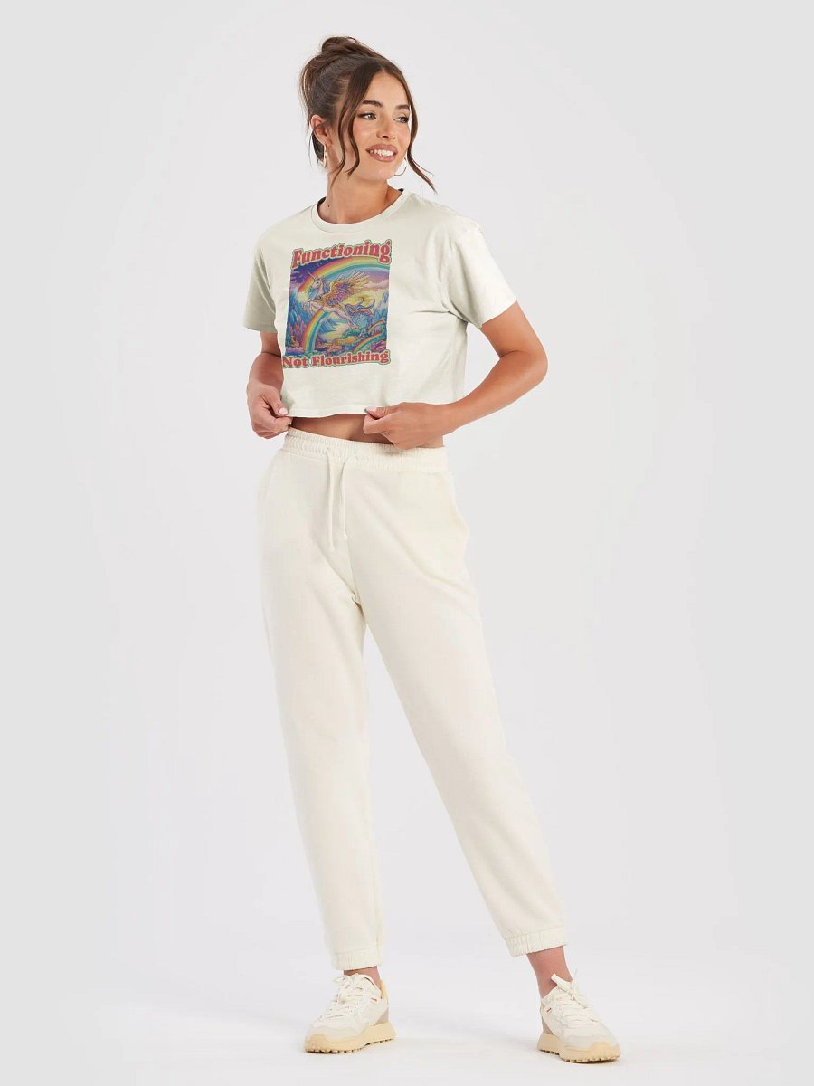 Functioning Not Flourishing Crop Top - Unicorn & Rainbow Edition product image (29)