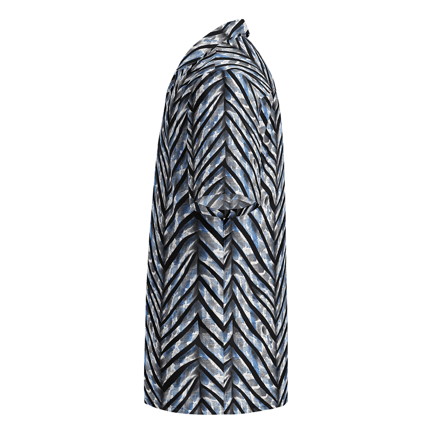 Blue Grey Snake Skin Hawaiian Shirt product image (3)