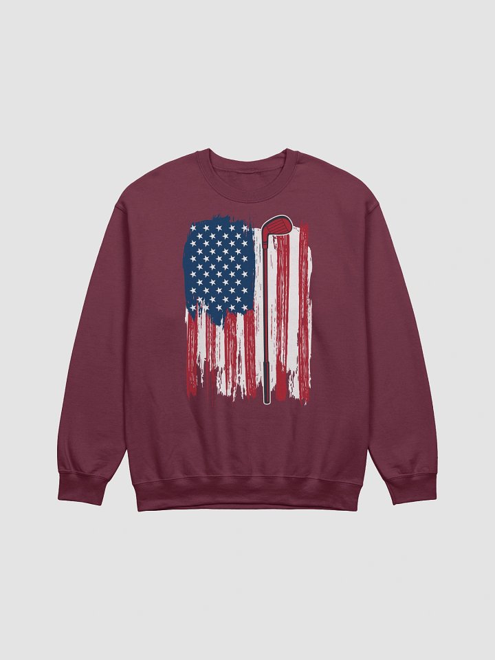 USA Flag Golfing Patriotic Crewneck product image (3)