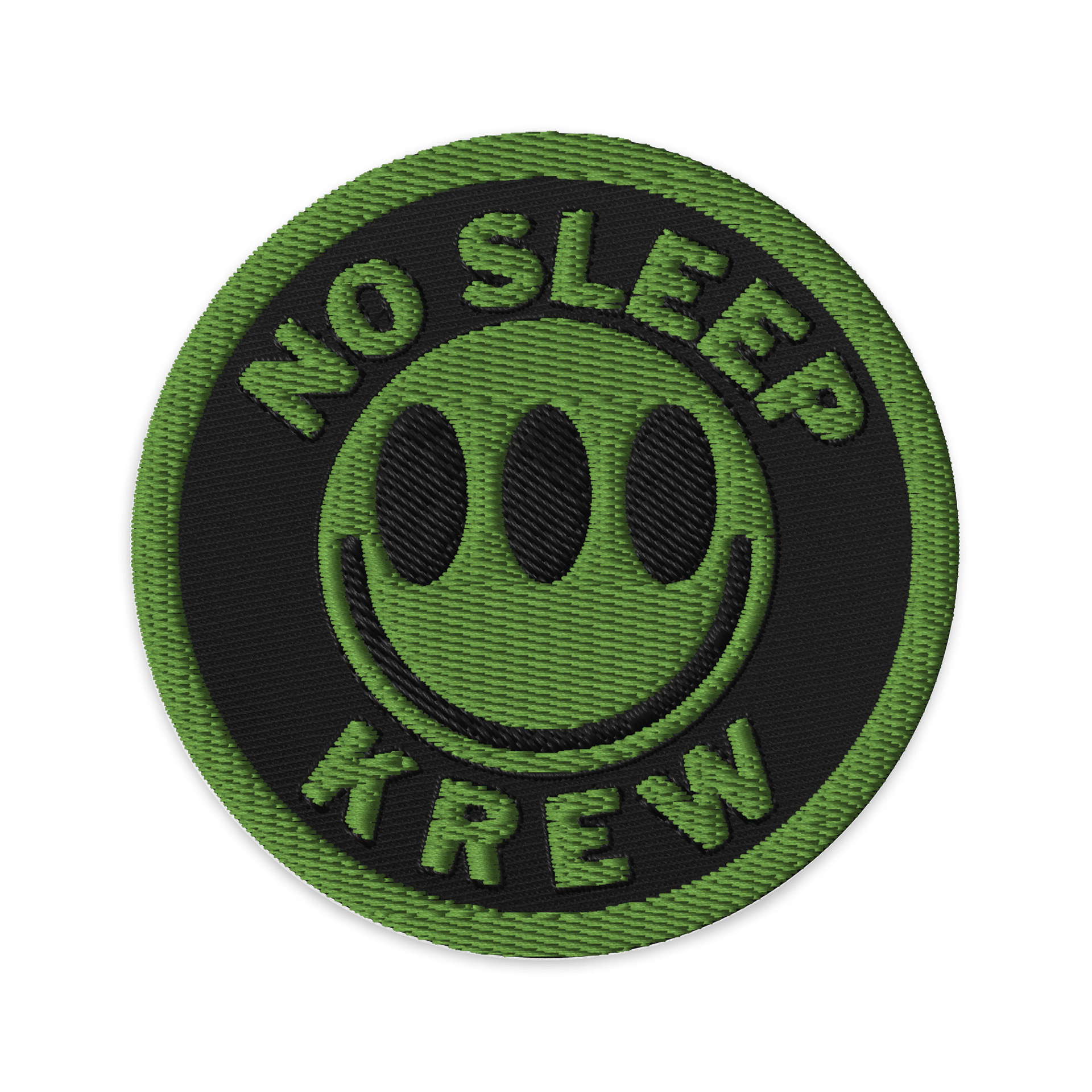 💚 No Sleep Krew Embroidered Patch – Green Edition product image (1)